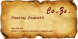 Cserny Zsanett névjegykártya