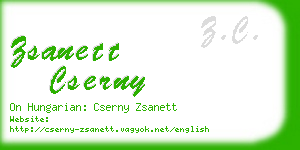 zsanett cserny business card